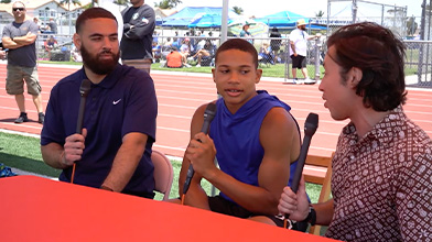 Los Al Freshman QB Husan Longstreet Interview at Battle At The Beach podcast