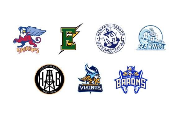 Logos of the Sunset League Schools